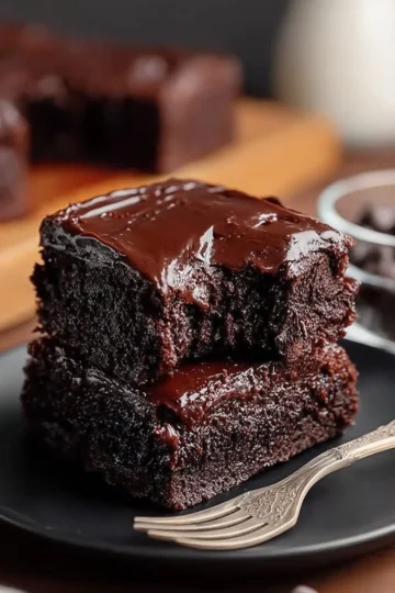 Delicious 4 ingredient cottage cheese brownies on a plate