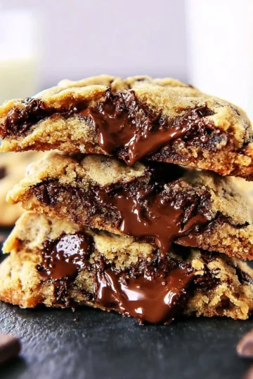 Baked Brown Butter Chocolate Chip Cookies on a cooling rack