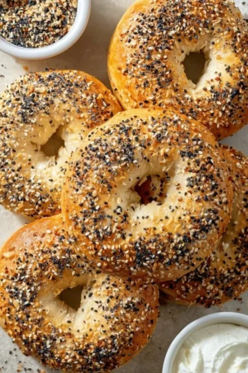 Cottage Cheese Protein Bagels freshly baked, ideal for a nutritious meal