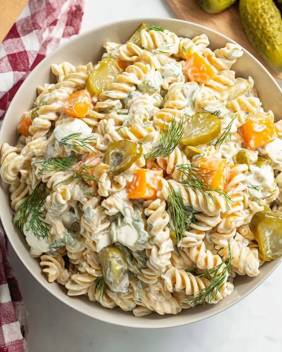 Dill Pickle Pasta Salad