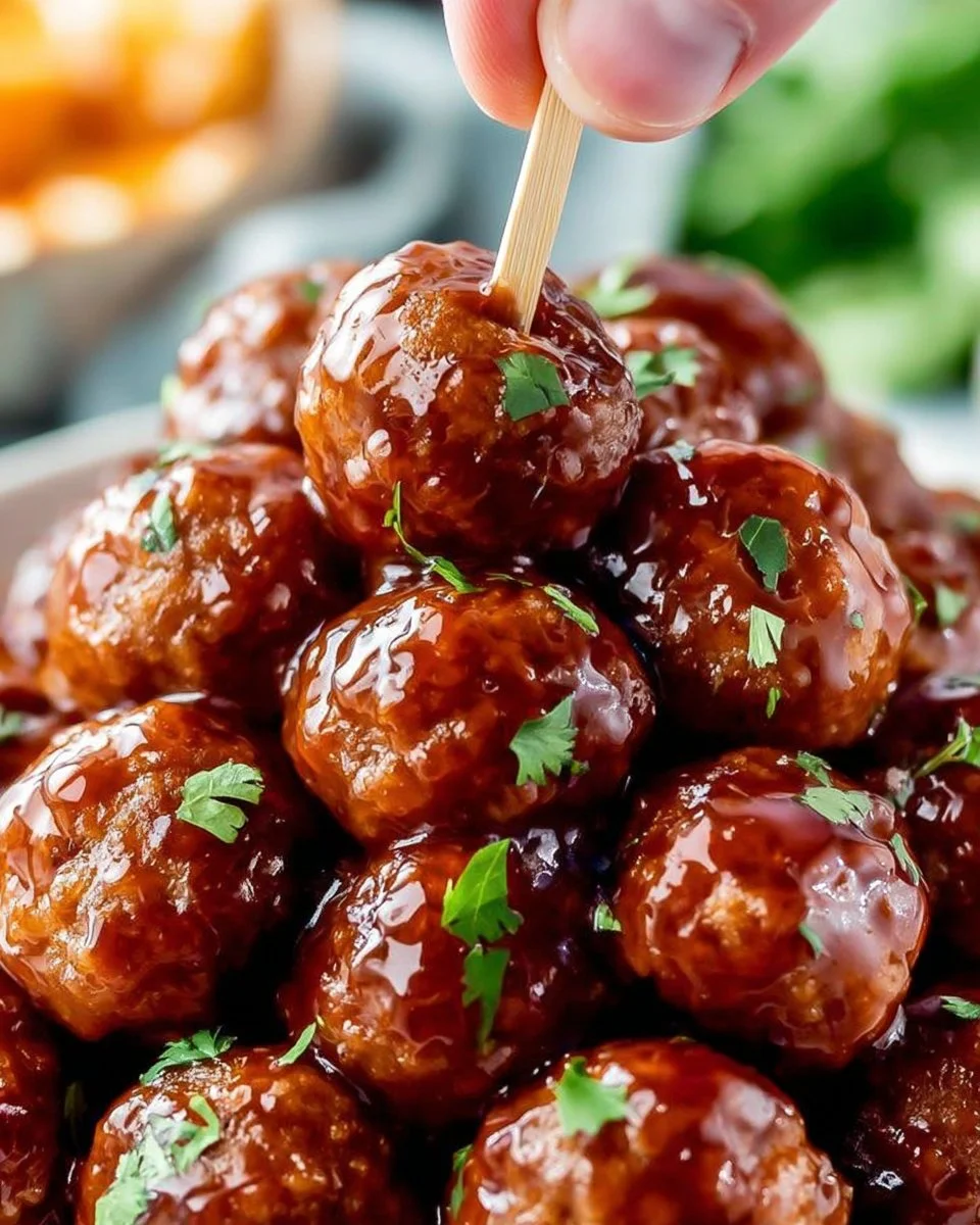 Honey BBQ Crockpot Meatballs