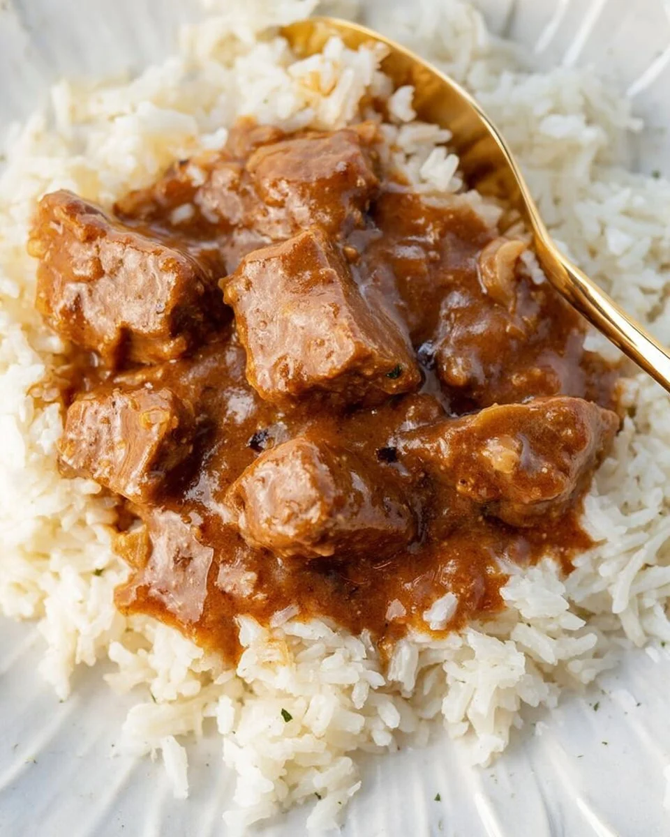 Slow Cooker Beef Tips and Gravy