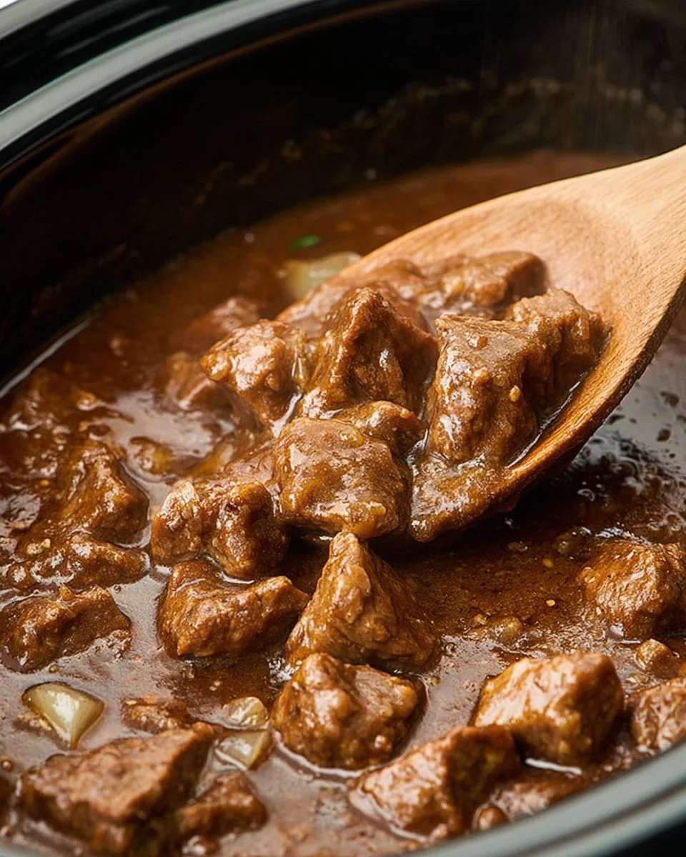 Slow Cooker Beef Tips and Gravy