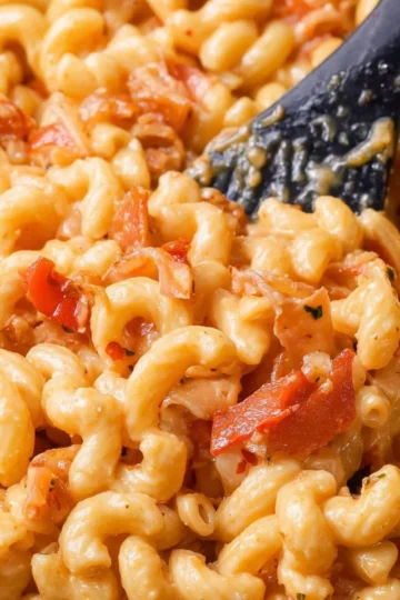 Creamy Boursin Pasta served in a bowl with herbs and spices