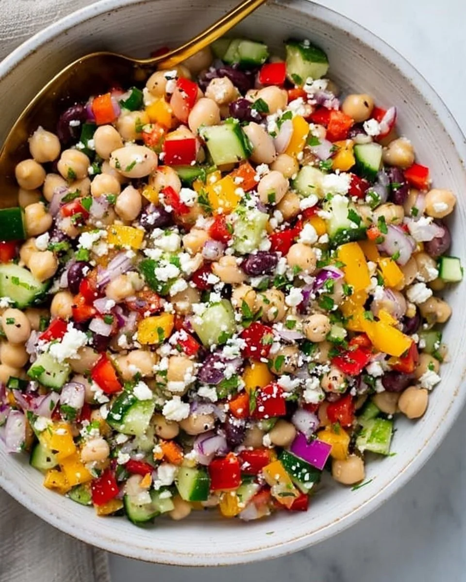 Dense Bean Salad (Protein-Packed Mediterranean Style)