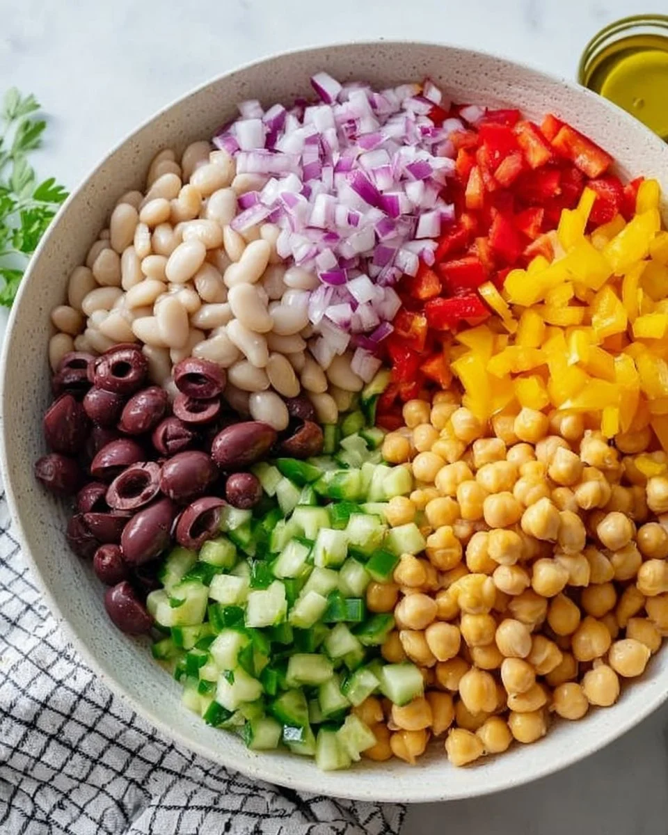 Dense Bean Salad (Protein-Packed Mediterranean Style)