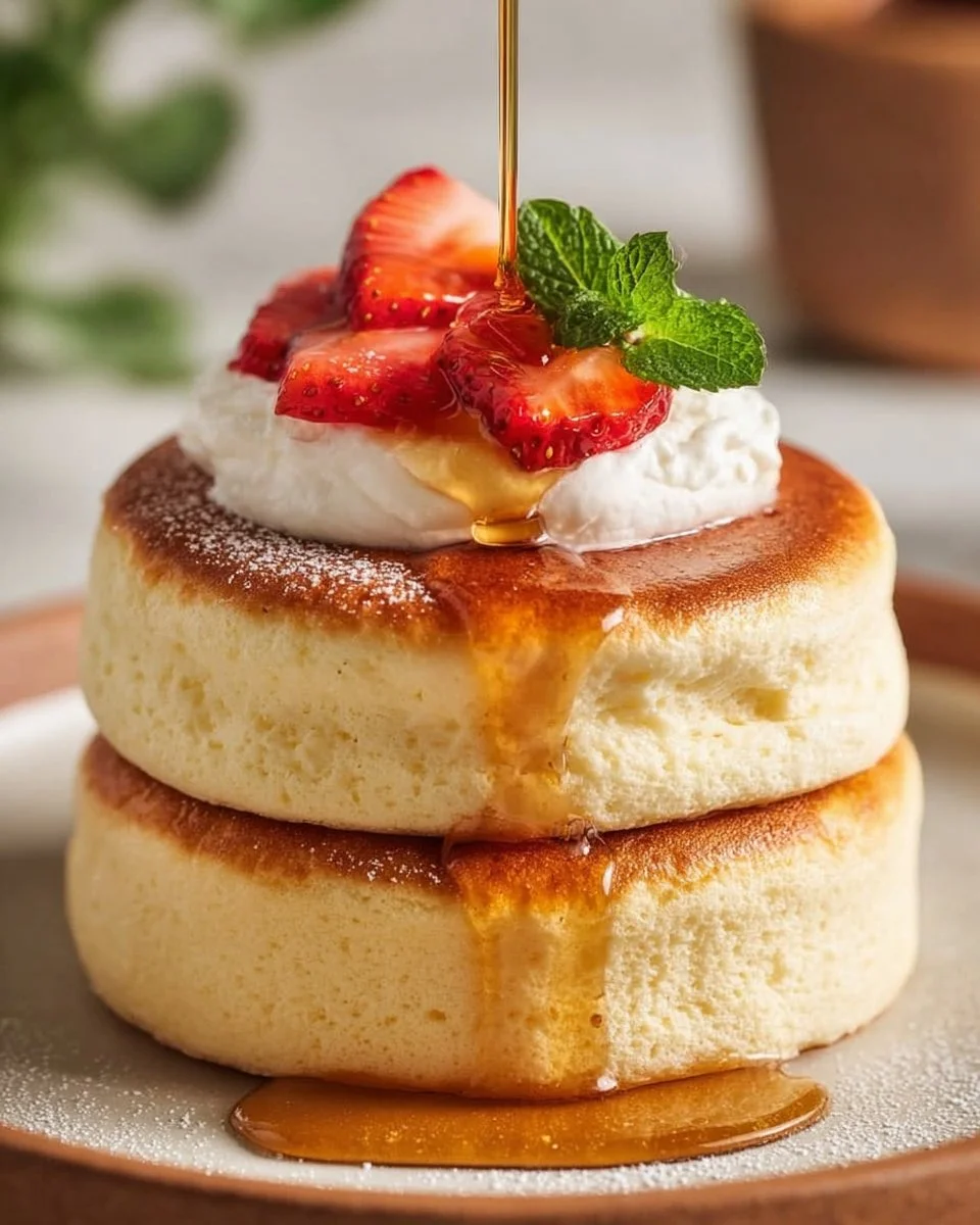Fluffy Japanese Soufflé Pancakes