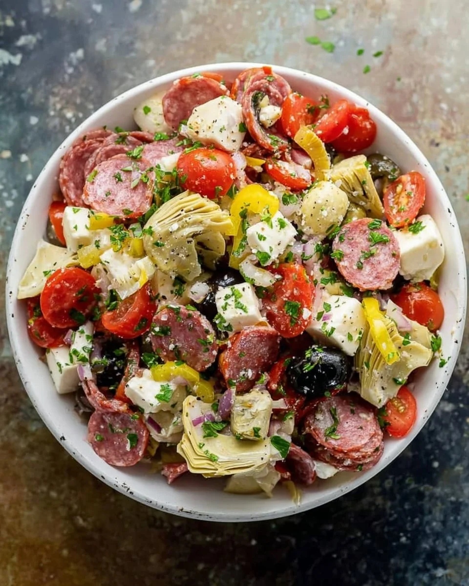Antipasto Meat and Cheese Salad