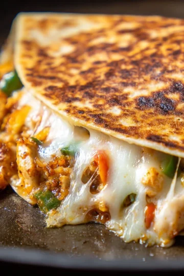 Mouthwatering Chicken Quesadillas with melted cheese and grilled chicken