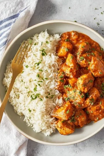 Delicious easy chicken curry recipe featuring Indian spices and ingredients.