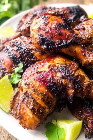 Delicious plate of Jamaican Jerk Chicken with flavorful spices and herbs