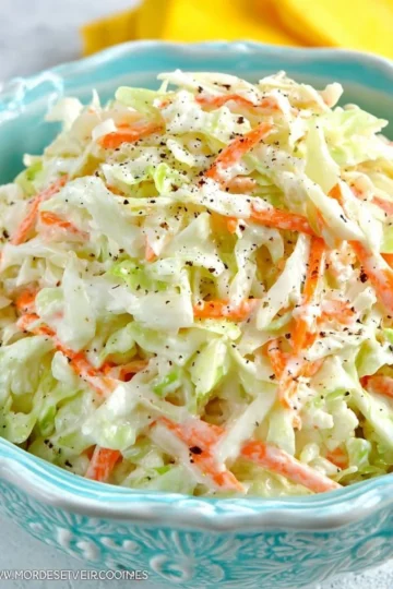Delicious KFC coleslaw served in a bowl, a perfect side dish for meals.