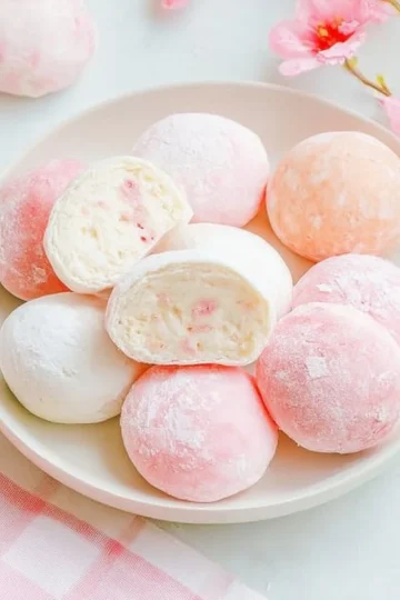 Delicious mochi ice cream in vibrant flavors and chewy texture